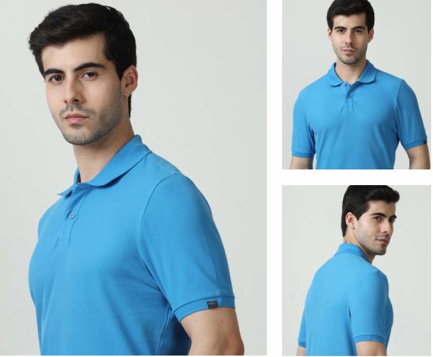 M&S Polo T-shirts Sea Blue