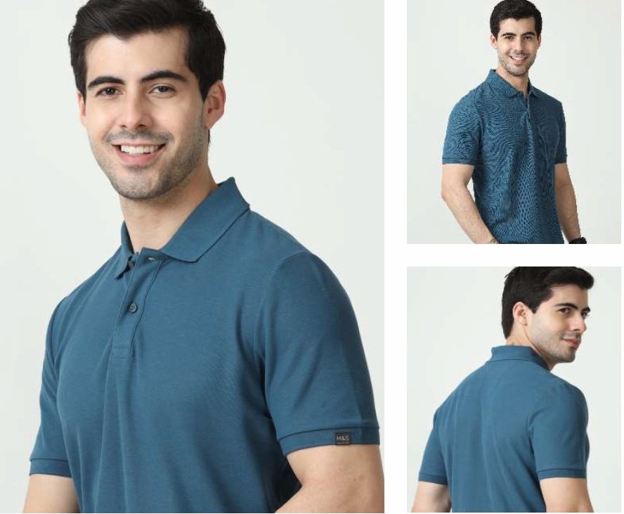 M&S Polo T-shirts PETROL