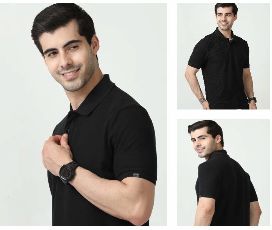 M&S Polo T-shirts BLACK