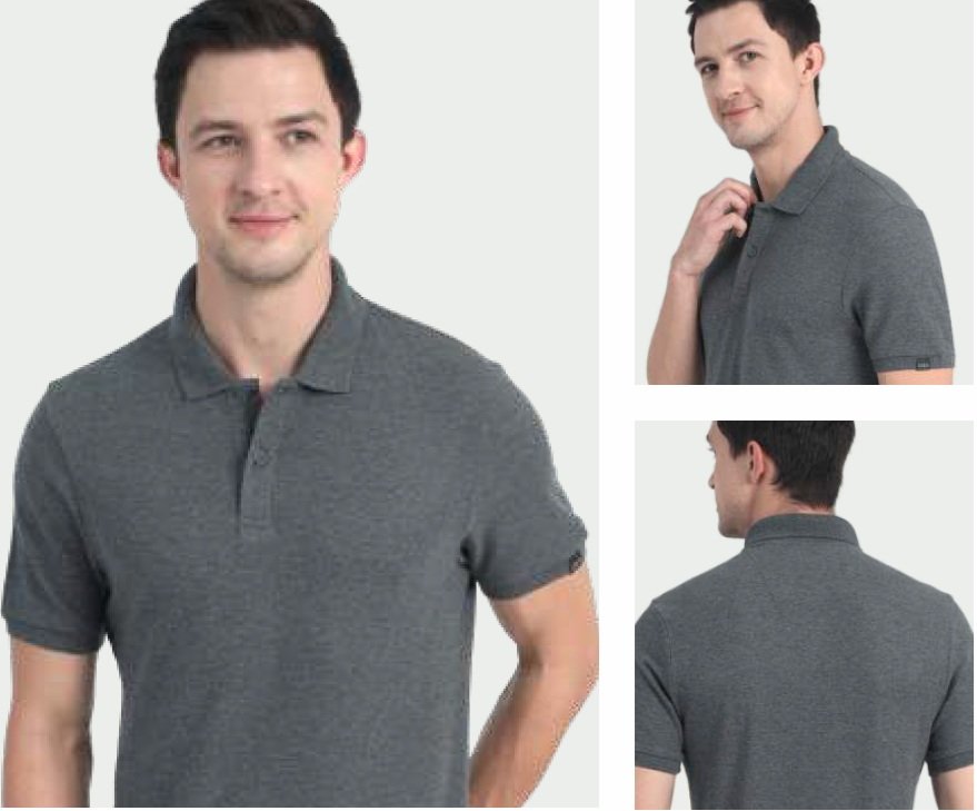 M&S Polo T-shirts GREY
